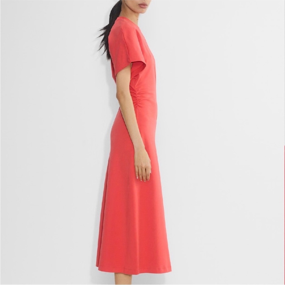 Babaton Red/Orange Midi Dress